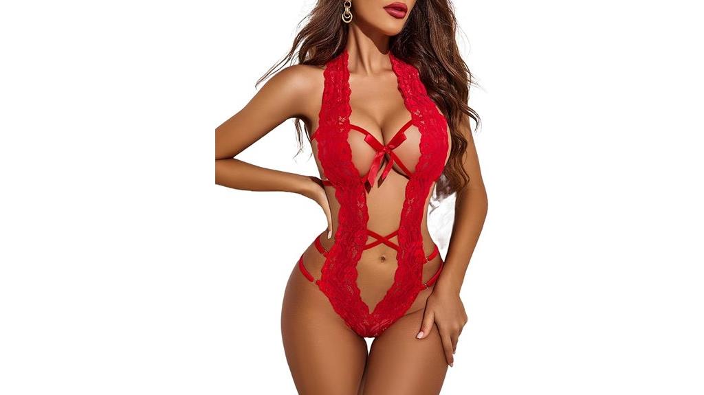 deep v halter bodysuit