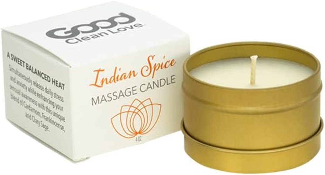 massage candle with spices