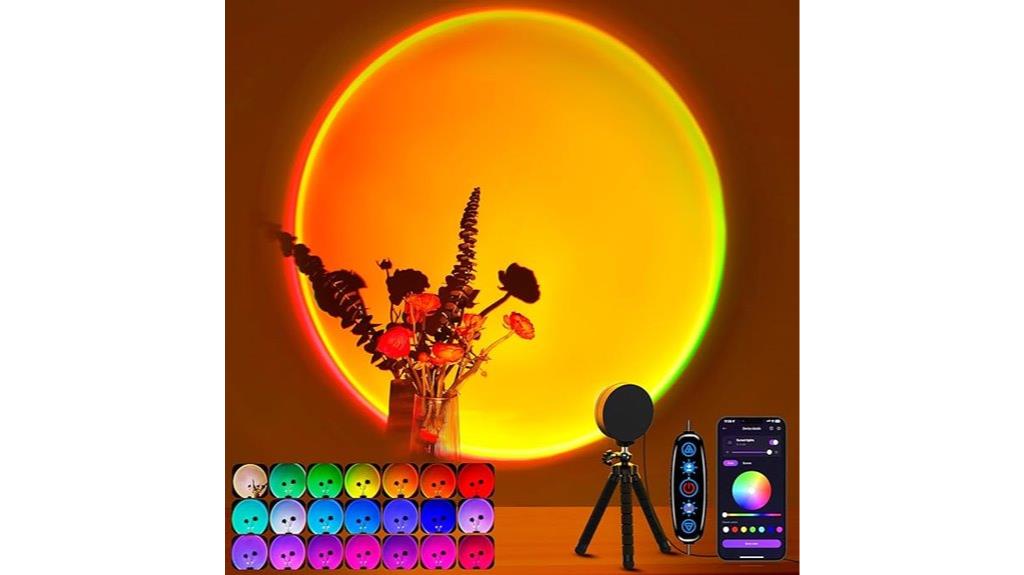 multicolor led sunset projector