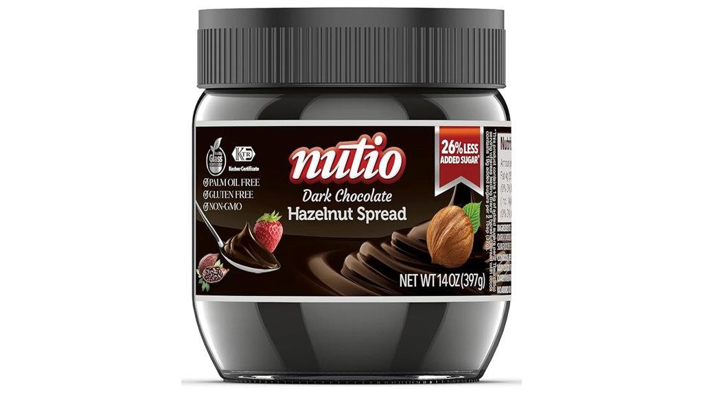 nutio dark chocolate spread