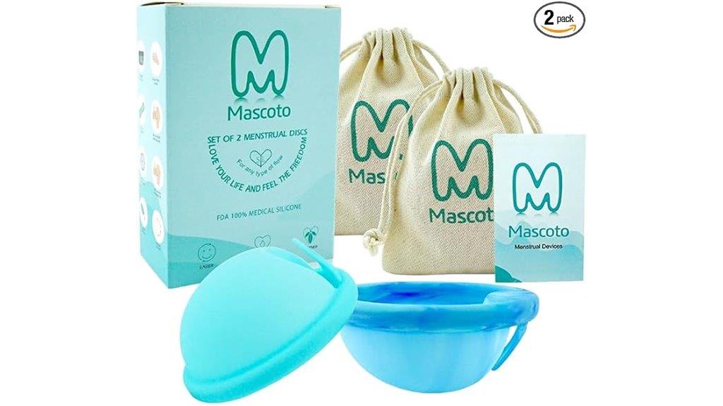 reusable menstrual discs set