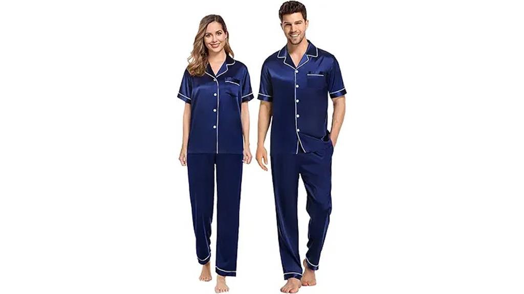 satin short sleeve pajamas