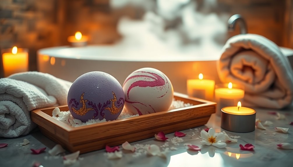 selecting couples bath bombs