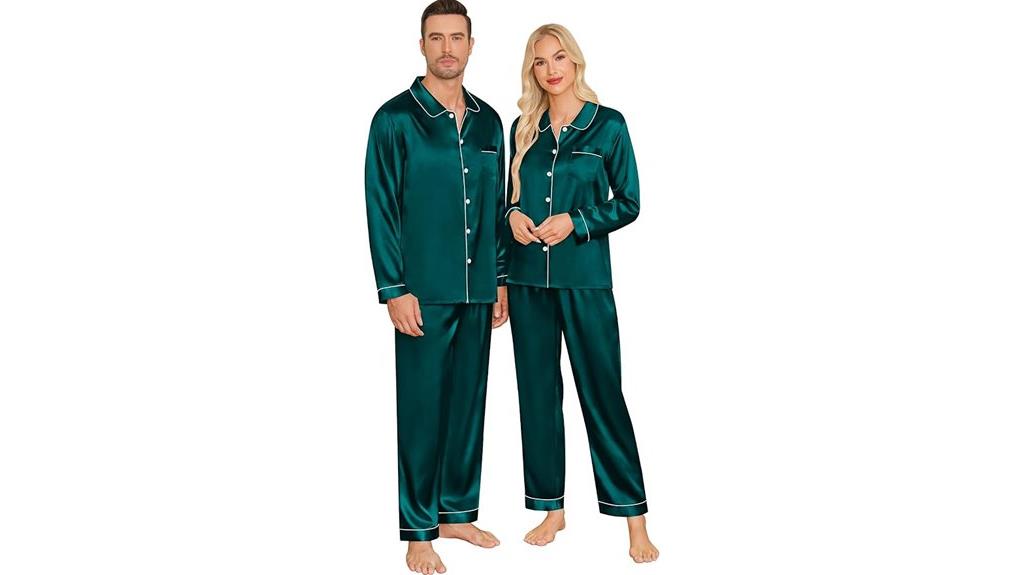 silk satin pajamas set