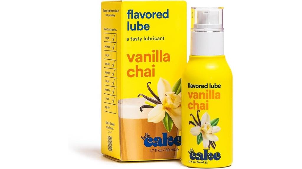 vanilla chai flavored lubricant