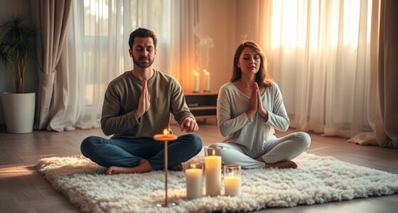 couples pray meditate together