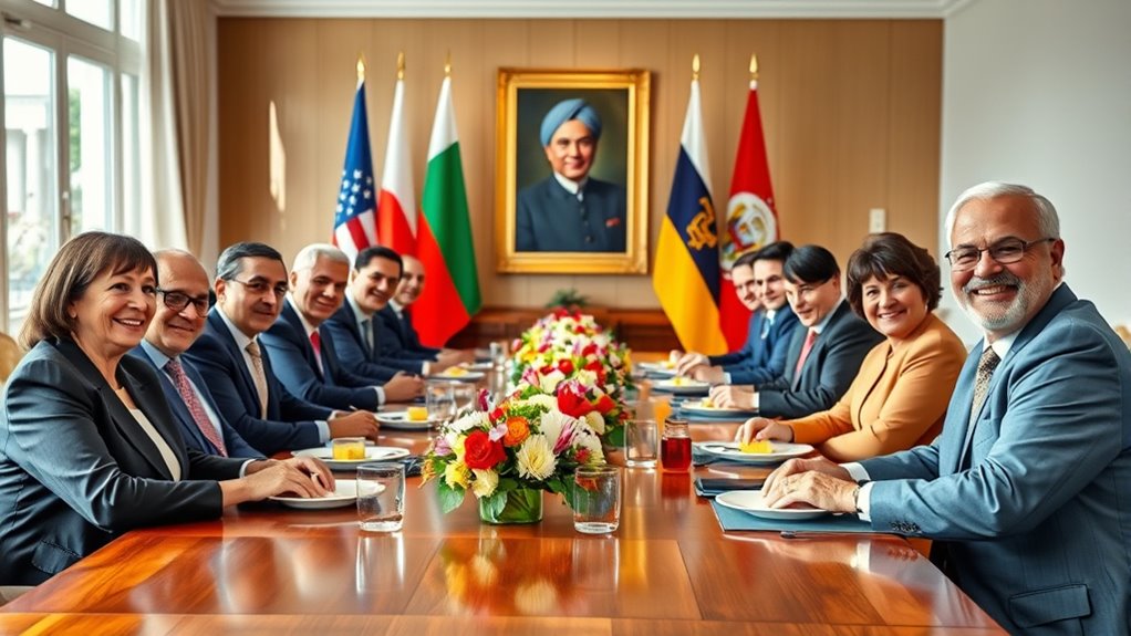 diplomatic visits foster teamwork
