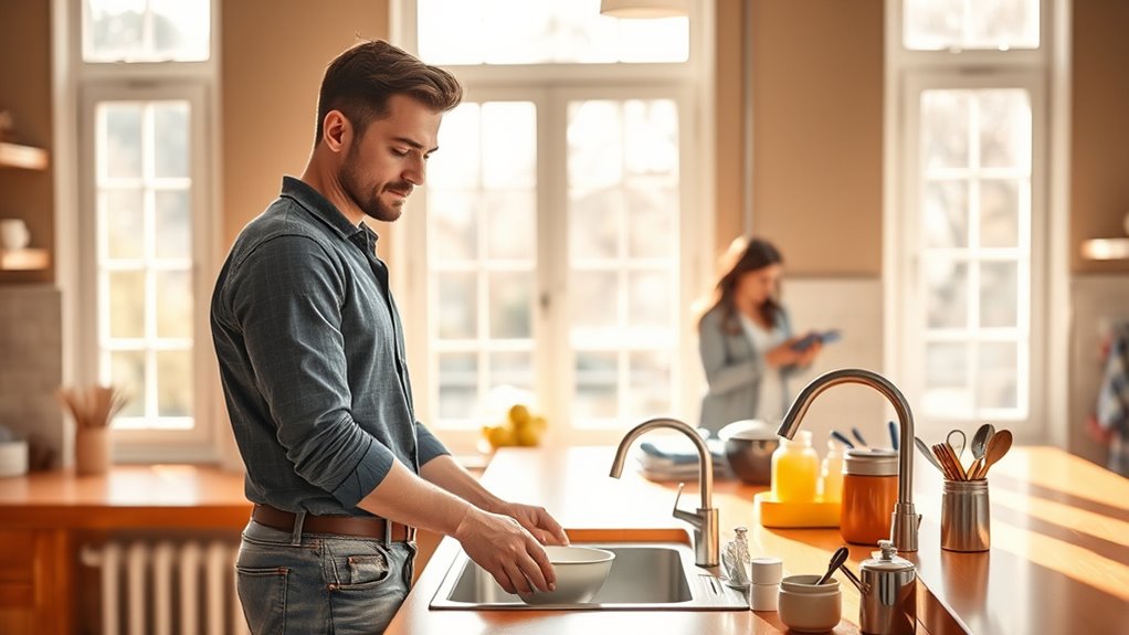 men share household chores