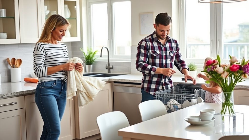 promote equitable household responsibilities