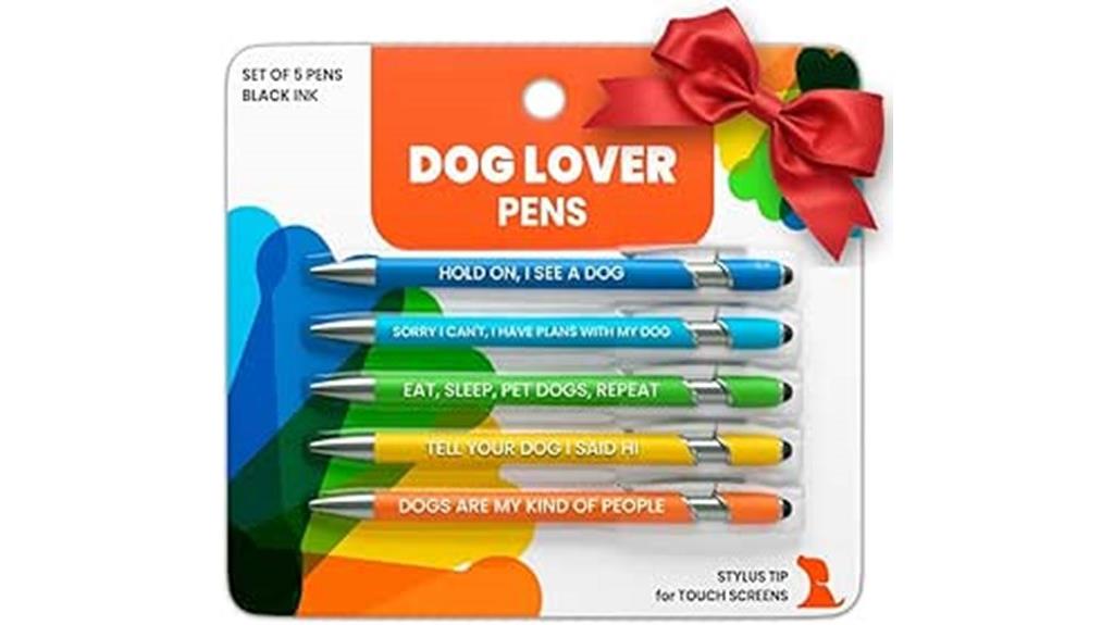 dog themed pen gift set