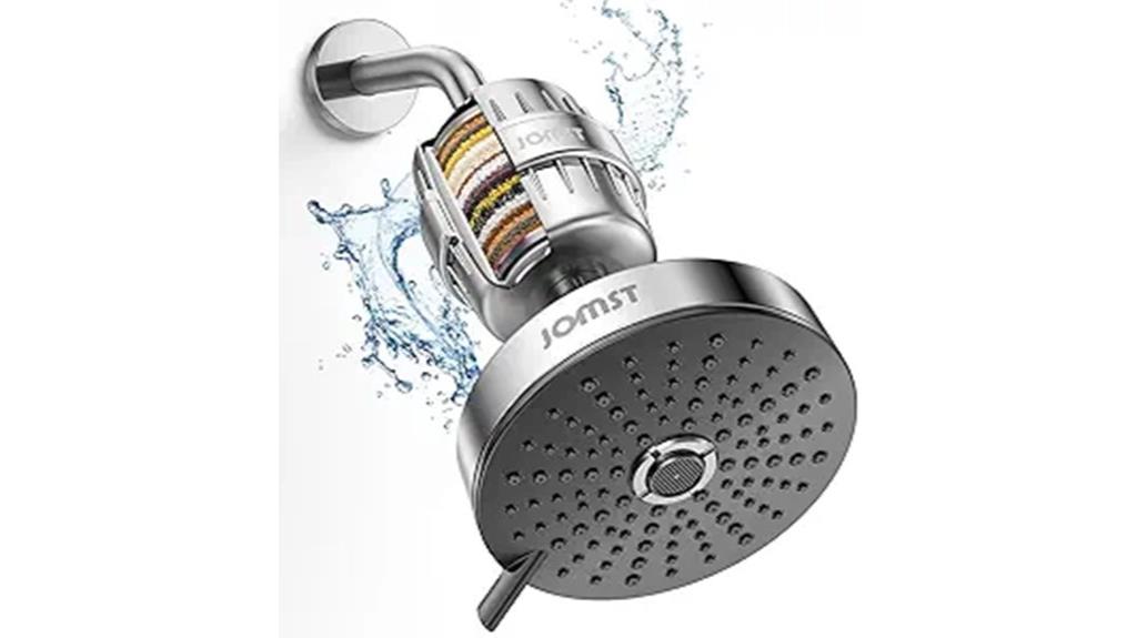 filtered shower head with gears