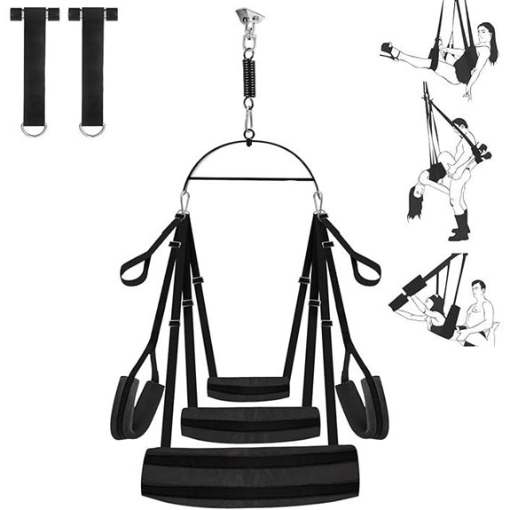 Upgraded 360° Rotating Sex Swing for Couples