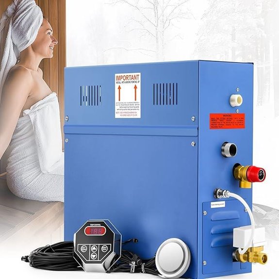 Steam Shower Generator Kit 6KW with Aromatherapy and LED Controller