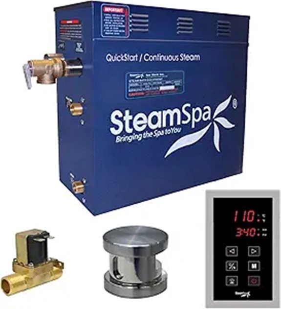 STEAMSPA 7.5kW Steam Sauna Generator with Touch