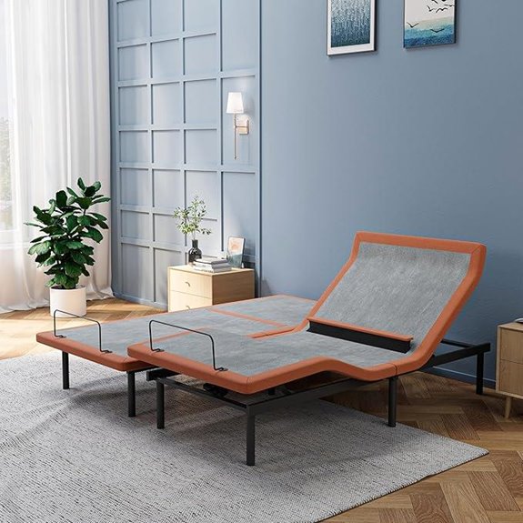 ESHINE Split King Adjustable Bed Frame with USB