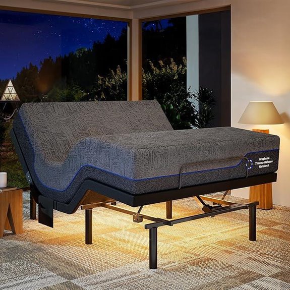 Marsail Adjustable Bed Frame & Cooling Gel Mattress Set