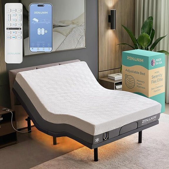 SFE Adjustable Bed with Mattress and Massage