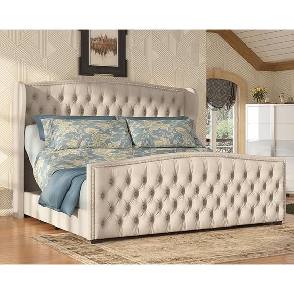 AMERLIFE King Size Adjustable Bed Frame with Headboard