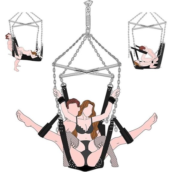 BDSM Sex Swing with Padded Steel Frame Adjustable