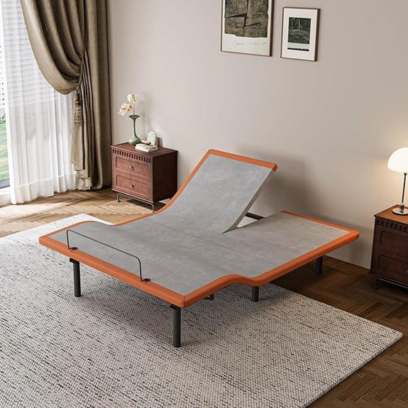 ESHINE Adjustable Queen Bed Frame with Massage