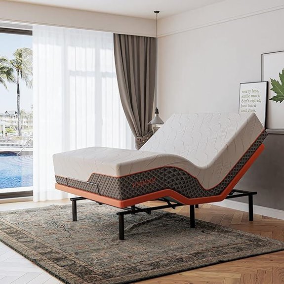 ESHINE Adjustable Queen Bed Frame with Remote
