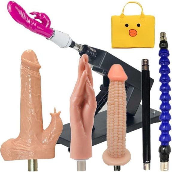Adjustable Thrusting Sex Machine with Attachments