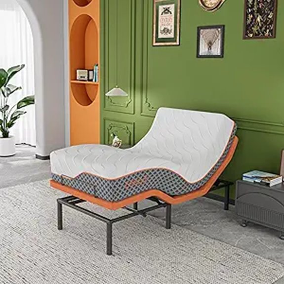 Twin XL Adjustable Bed Frame with Massage and App Control