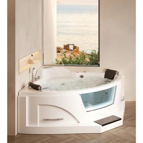 ARIEL 61 Trapezoid Whirlpool Tub with Jets