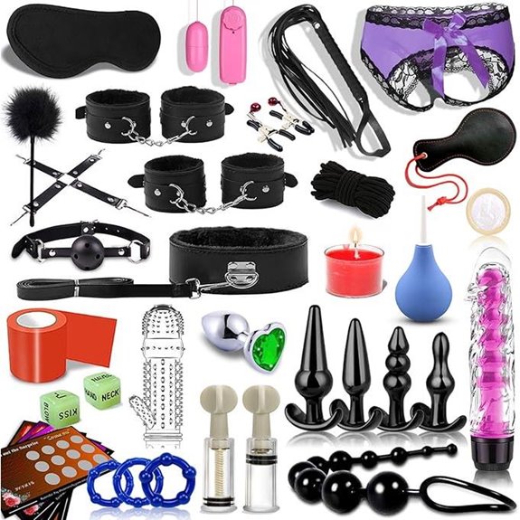 BDSM Bondage Kit with Handcuffs & Toys for Couples