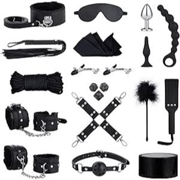 Sex Bondage BDSM Kit with Restraints and Accessories