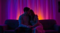 colored lights boost romance