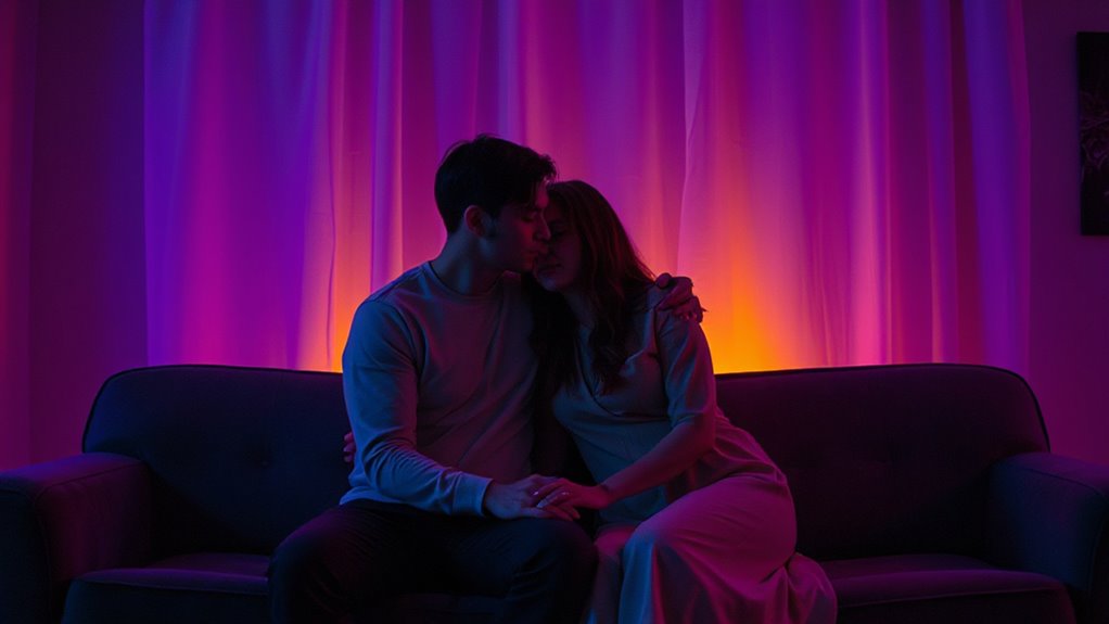 colored lights boost romance