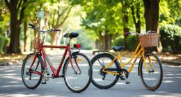 comparison of tandem and separate bikes