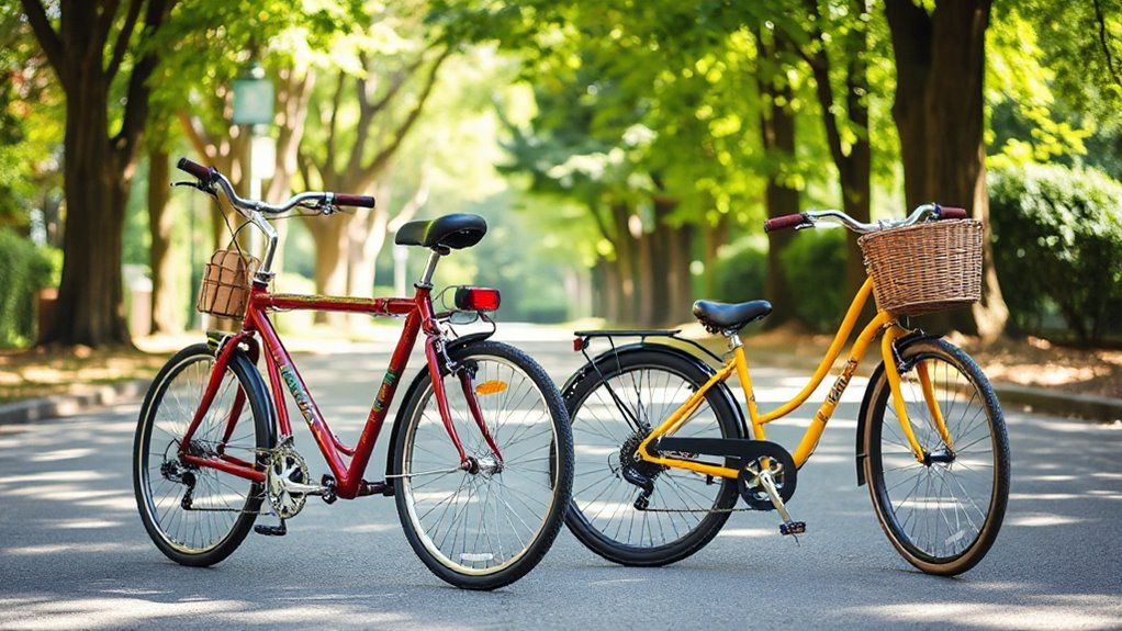comparison of tandem and separate bikes