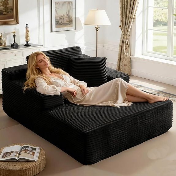 68 Modern Chaise Lounge with Pillows