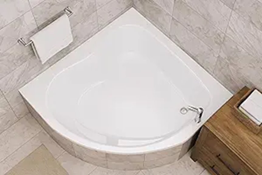 Carver Tubs SKC5555 Corner Acrylic Bathtub