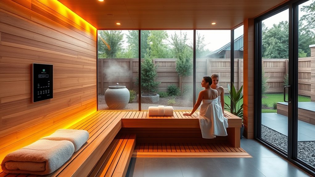 couple friendly luxury sauna features