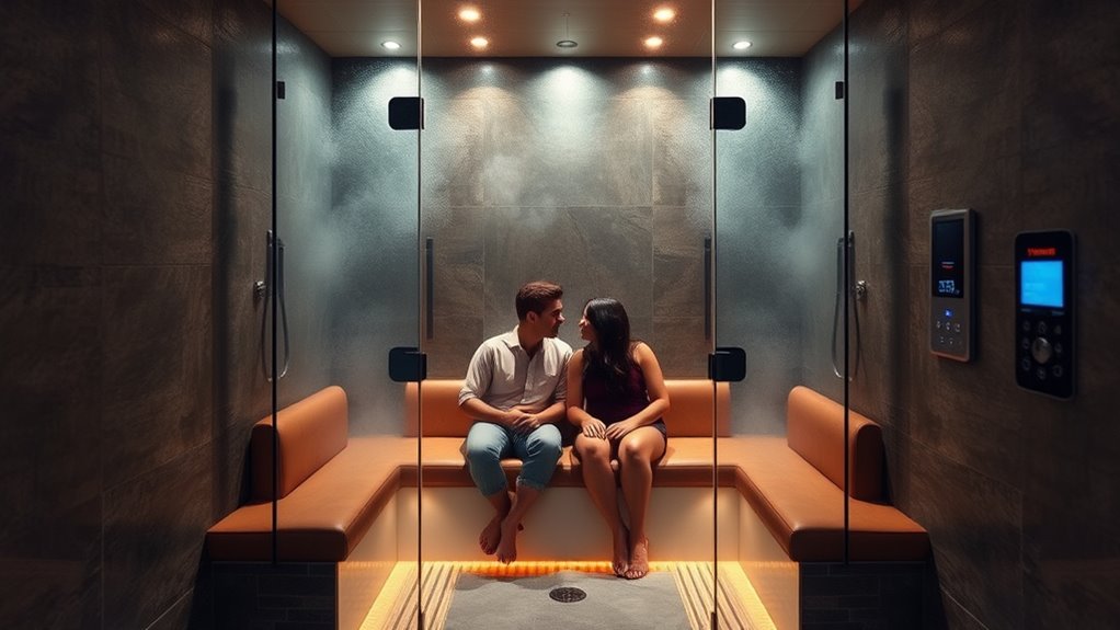 couple friendly steam shower features