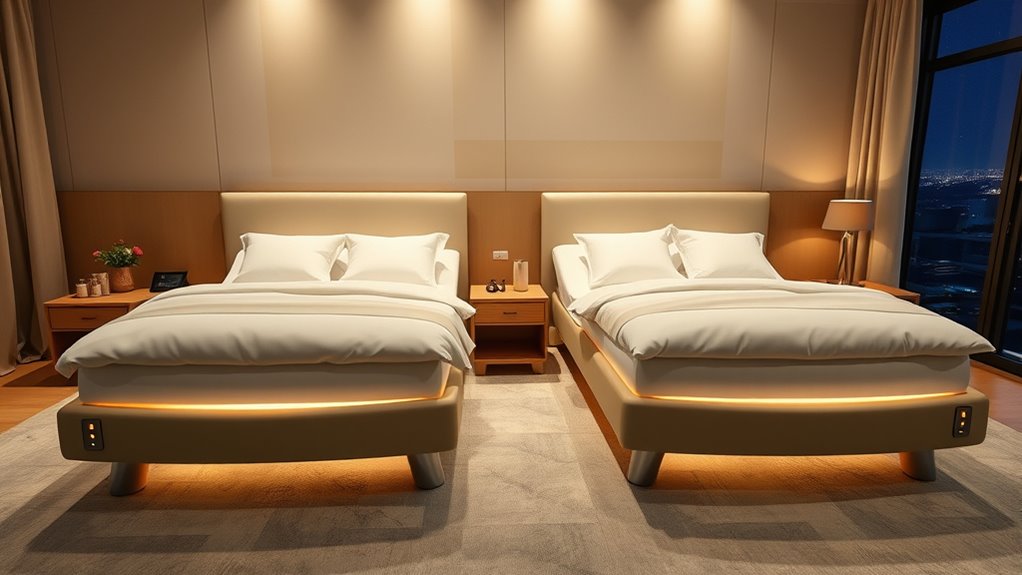 couples adjustable bed features