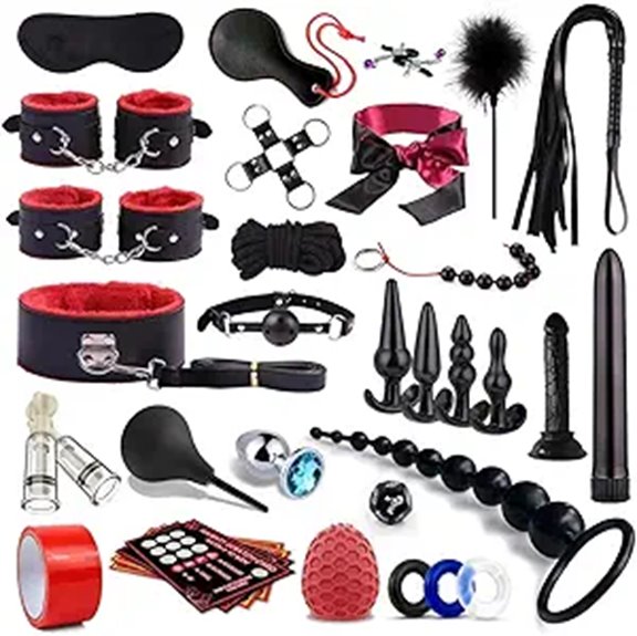 BDSM Sex Toy Kit for Couples with Restraints