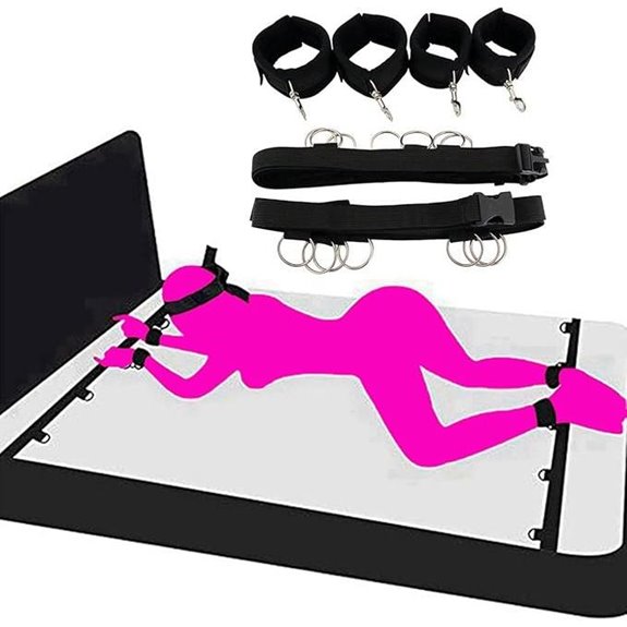 Bed Restraint Kit for Couples with Wrist and Ankle Straps
