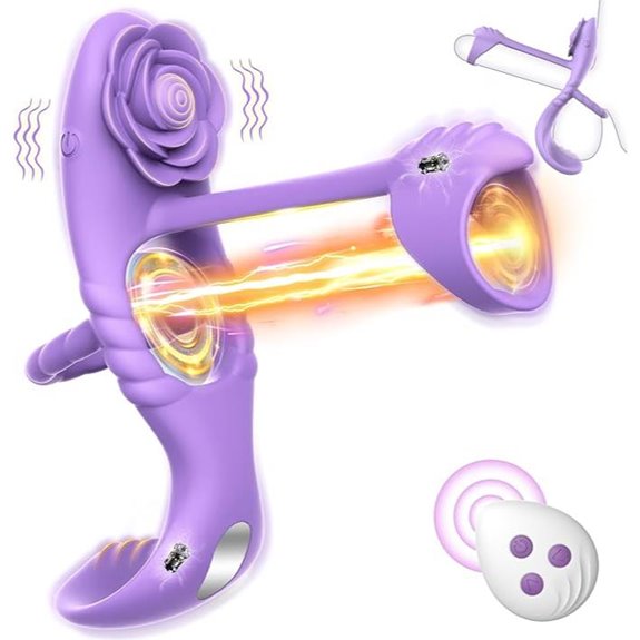 Vibrating Cock Ring for Couples with Clitoral Stimulator