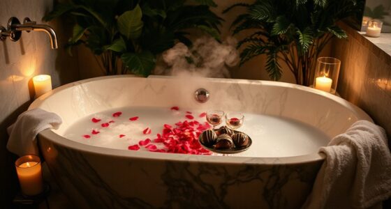create an intimate bathing atmosphere