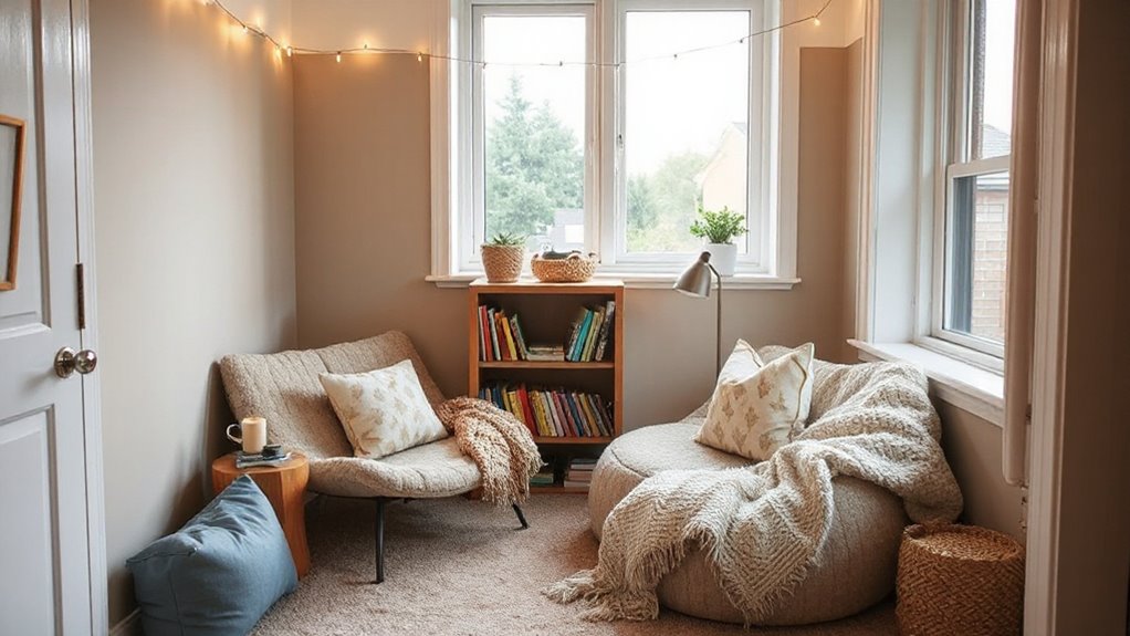 create cozy double reading space