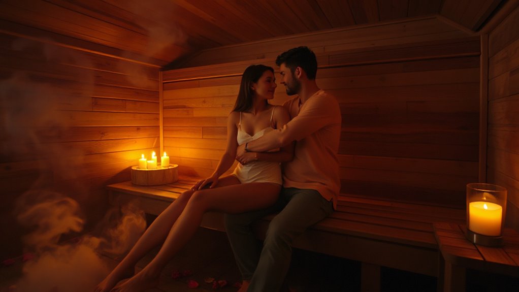 create romantic sauna retreat