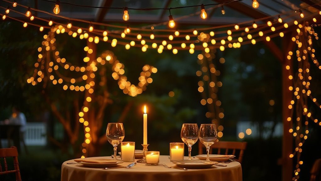 create warm intimate lighting