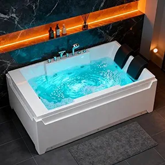 72 Acrylic Double Jetted Massage Bathtub