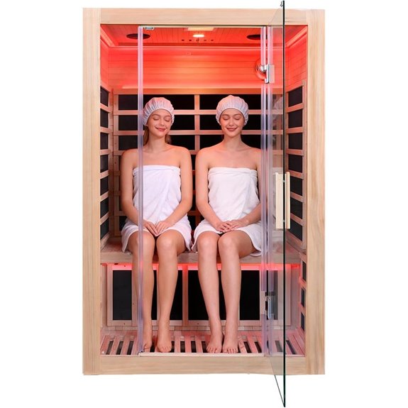 2-Person Infrared Sauna with Bluetooth and Red Light