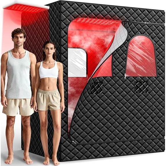 2-Person Infrared Sauna with Red Light Therapy