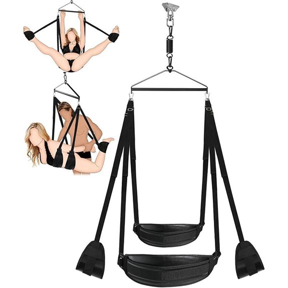 Heavy Duty 360° Ceiling Sex Swing with Pads